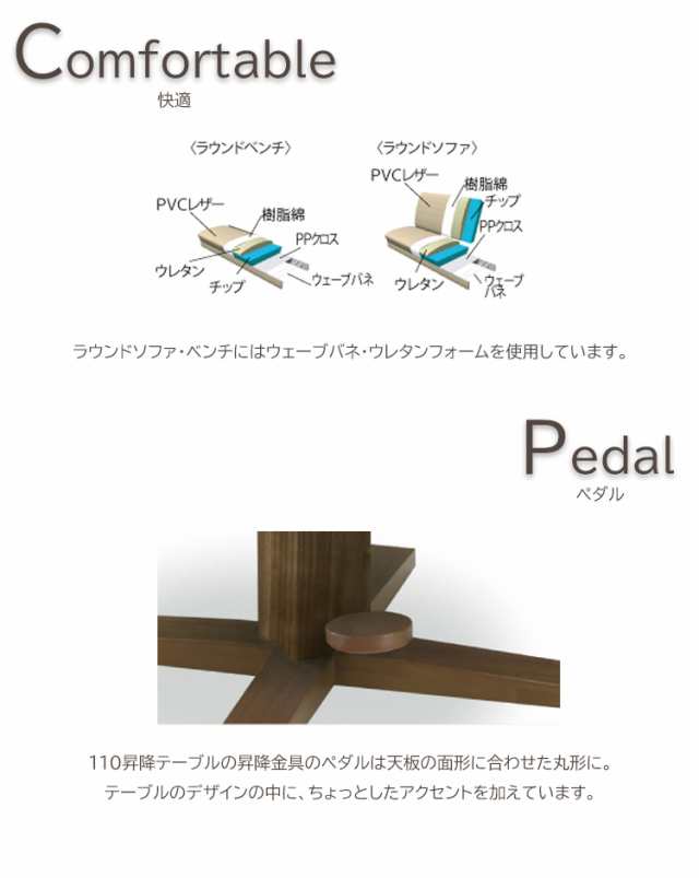 リビングダイニング4点セット Grand Stageグランドステージ シギヤマ家具110昇降テーブル ラウンドソファ ラウンドベンチ チェア の通販はau Pay マーケット 金太郎家具