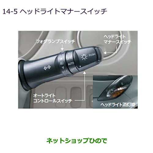 ●◯純正部品三菱 MiEVヘッドライトマナースイッチ純正品番 MZ590789【HA3W HA4W】