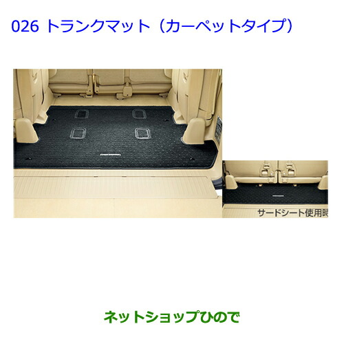 大型送料加算商品　●純正部品トヨタ ランドクルーザートランクマット(カーペットタイプ) タイプ1純正品番 08213-60190の通販は