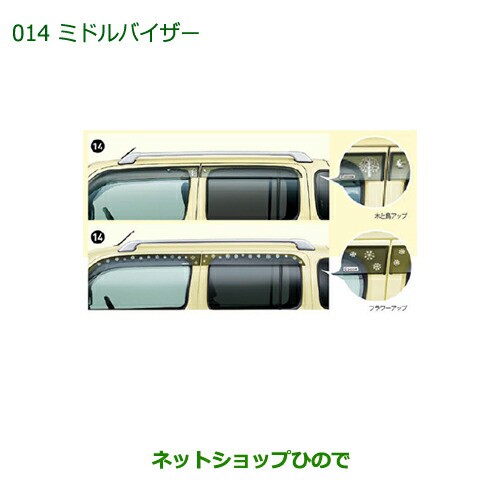 ◯純正部品ダイハツ ミラ ココアミドルバイザー(フラワー)純正品番 08610-K2015【L675S L685S】の通販は 11,955円