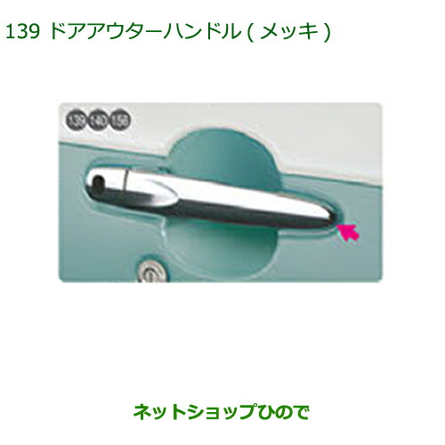 純正部品ダイハツ ムーヴ キャンバスドアアウターハンドル(メッキ)パワースライドドア付車用純正品番 08440-K2021の通販は