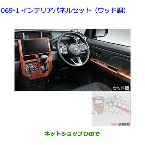 ●自動車用品 08280-B1460 08280-B1470 トヨタ ルーミー インテリアパネルセット ウッド調