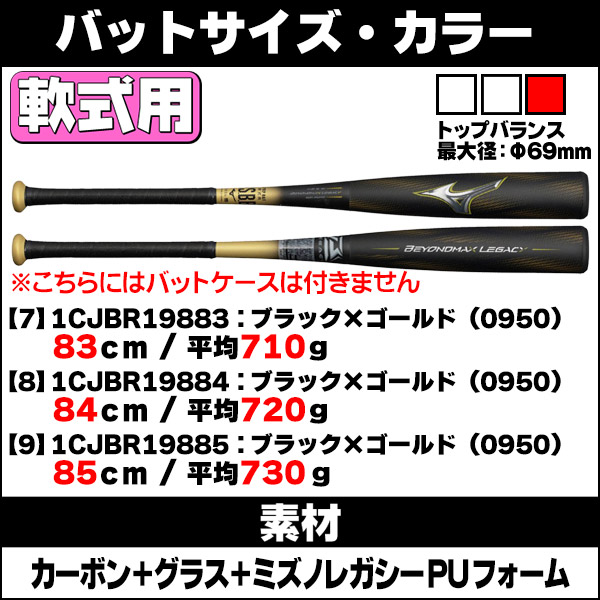 カスタムが無料！ 軟式バット / ビヨンドマックスレガシー ミズノ 軟式 ビヨンドマックス 野球 中学生 一般 1cjbr190/191/198 bt-mi-r001