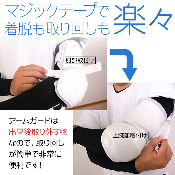 ミズノプロ】エルボーガード 新品未使用 左右兼用 白/紺