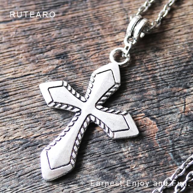 メンズ クロス ネックレス ペンダント シルバー シンプル アクセサリー レディース 十字架 ギフト ロックの通販はau Pay マーケット ルテアロ