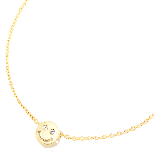 ブロガー着用 ストーン スマイリー ニコちゃん ネックレス お肌に優しいニッケルフリー 日本製の通販はau Pay マーケット ジュエリーショップm