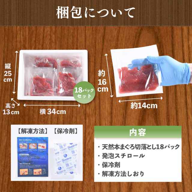 刺身　マーケット　マグロ　PAY　赤身　au　本まぐろ赤身切り落とし80ｇ×18　焼津港　送料無料　86281の通販はau　船元直営　福一　PAY　マーケット－通販サイト