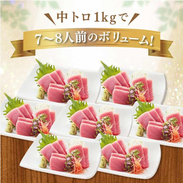 マグロ 訳あり 中トロ 天然本まぐろ中トロ1kg  本鮪 刺身 80284_6