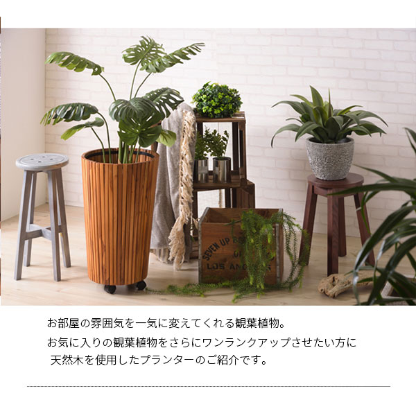 キャスター付き プランターカバー L トールサイズ 送料無料 木製
