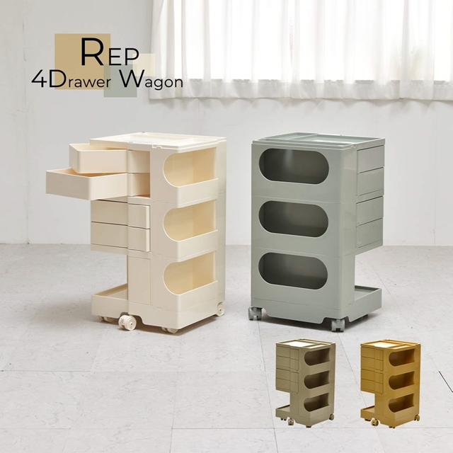 どう使うかはあなた次第 マルチワゴン 4段引き出しタイプ 【送料無料】 ツールワゴン リビングワゴン キッチンワゴン 工具ワゴン プラスチック 樹脂 キャスター付き 大容量 おしゃれ かわいい ドレッサー デスクサイド 収納 回転 引き出しの通販は 17,035円