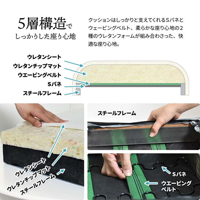 チェアとソファのハイブリッド ダイニングソファー ベンチタイプ 送料無料 ダイニングベンチ クッション おしゃれ レトロ モダン かっこいい アイアン パイプ_9