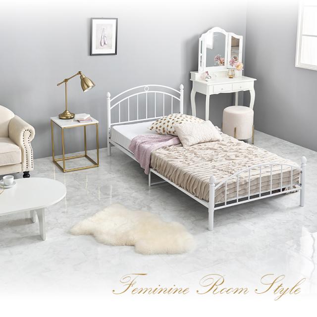 フェミニン ベッドフレーム シングル 【送料無料】 姫系ベッド