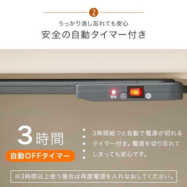 【3台セット】 デスク下にピタッ マグネット付き デスクヒーター 【送料無料】 オフィス 足元 おすすめ パネルヒーター 省エネ 消し忘れ タイマー付き_8