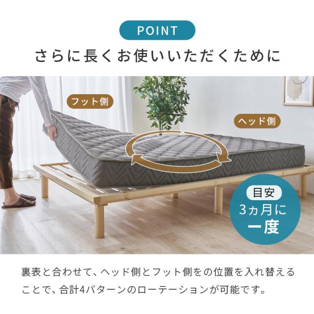 圧倒的な通気性 3Dメッシュ ベッドマットレス セミダブル 【送料無料】 ポケットコイル ベッド用 マットレス 両面 硬め 厚手_8