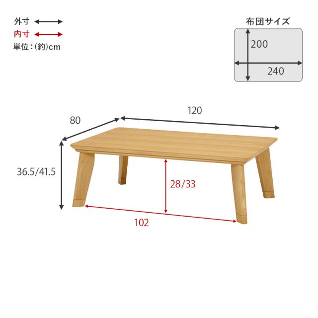 カーボンフラットヒーター こたつセット 長方形 120×80 【送料無料】 おしゃれ ウォールナット アッシュ 突板 薄型ヒーター パネルヒーター こたつ布団 セット 2人 4人_18