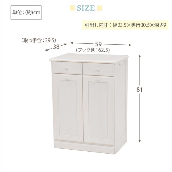 ゴミ箱 隠れてます キッチンカウンター ダストボックス 25Lペール2個