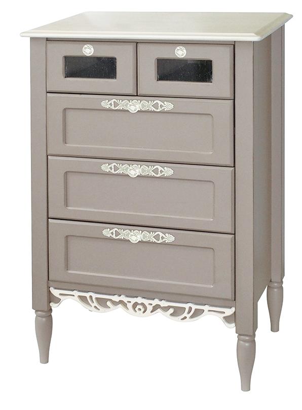 上品な フレンチシャビ—風 木製チェスト 【送料無料】 おしゃれ アンティーク かわいい リビング収納 タンス 引き出し 脚付き 姫系 インテリア 家具 シャビーシックの通販は 29,085円