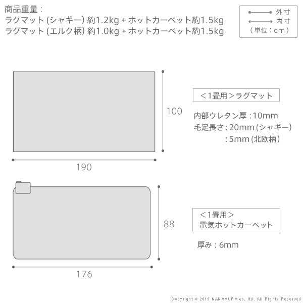 アルミ保温シート付きで省エネ力ＵＰ カバー付き ホットカーペット