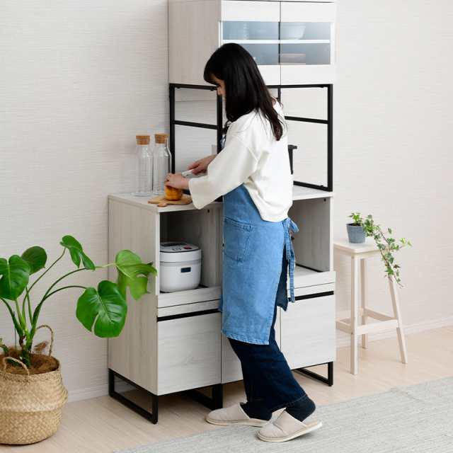 隙間収納ラック レンジ台 スリム コンセント付き 30幅 スライド