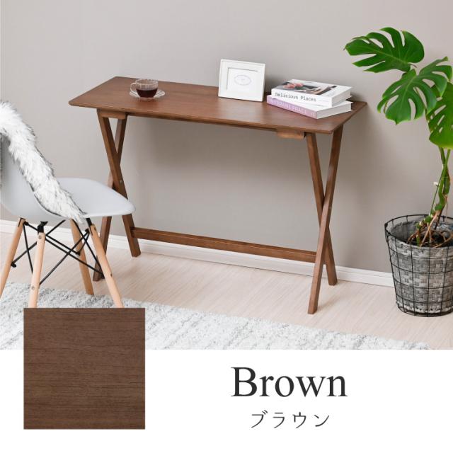 木製折りたたみテーブル 木製折りたたみテーブル ブラウン 省スペース