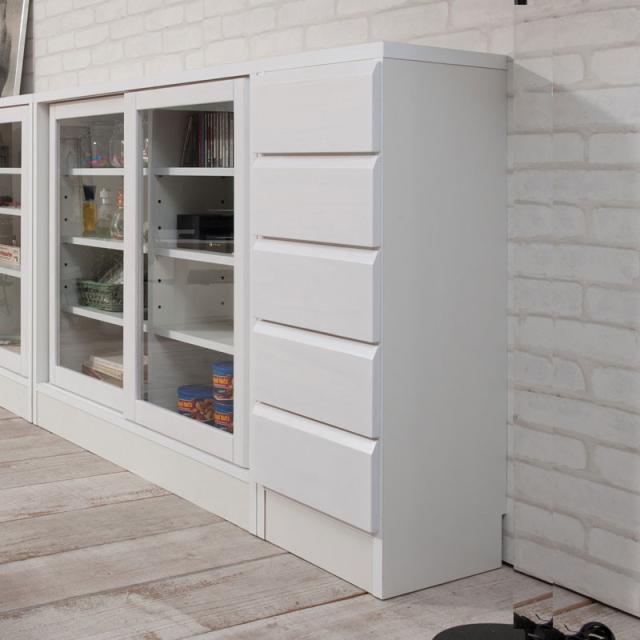 高級感溢れる 天然木桐材使用 カウンター下収納 スリムチェスト 幅30 奥行30 完成品 ホワイト 白 送料無料 5段 引き出し 小物収納 おしゃれ 薄型 多段チェスト 木製 小引き出し 収納 ボックス 小引き出しチェストの通販は 20,990円