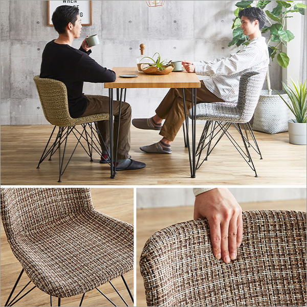 ヴィンテージテイスト ダイニング5点セット〔TIKIA-ティキア-〕 北欧テイストダイニング5点セット ナチュラル[7028] ヴィンテージ