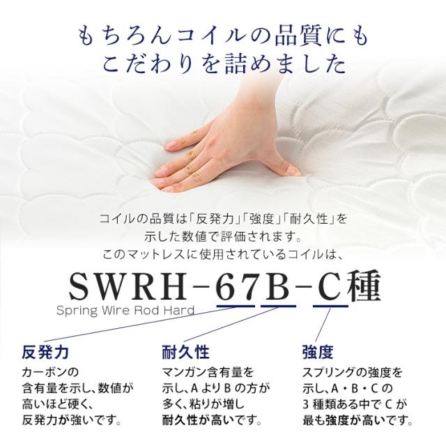 ポケットコイル マットレス付き すのこベッド ダブル 【送料無料】 木製 脚付きベッド 北欧 パイン材 天然木 シンプル 無垢 高さ調節 ダブルベッド