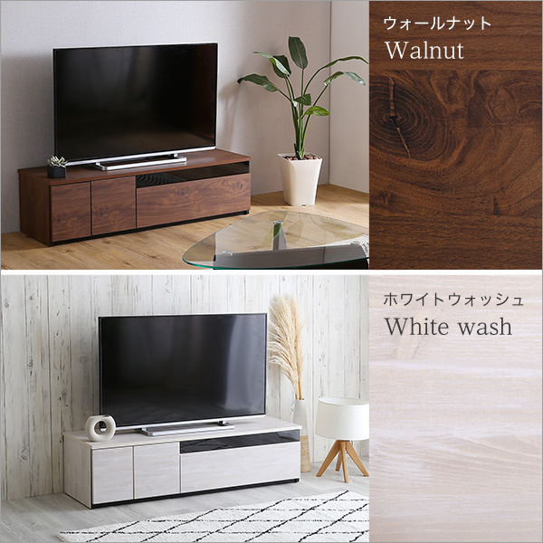 職人技 完成品 日本製 テレビボード 幅140 【送料無料】 テレビ台 インテリア おしゃれ ローボード 背面収納 木製 引き出し ロータイプ 引き出し ルーター収納 モデム収納 木目 ウォールナット ホワイトウォッシュ 63型_3