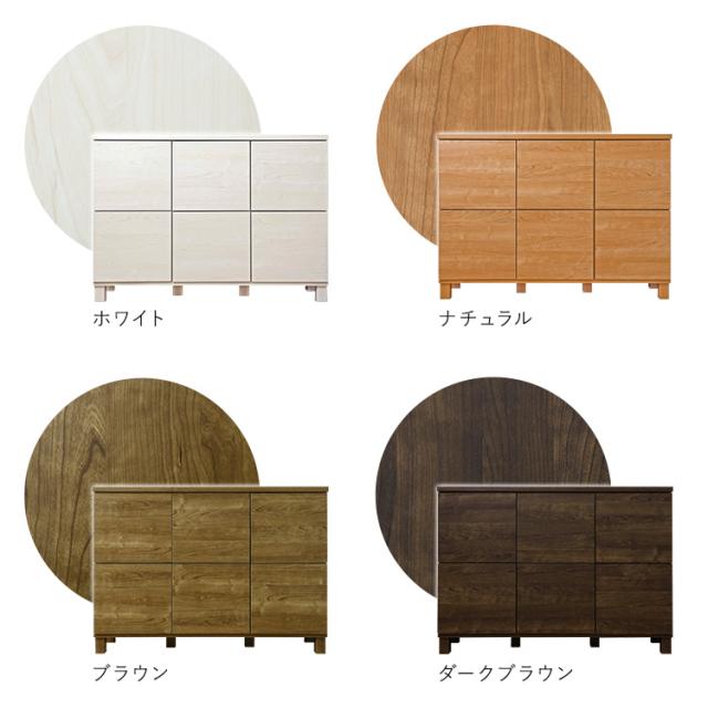 日本製 リビングキャビネット 幅110cm 【送料無料】 プッシュ式扉付き収納 リビング収納 電話台 FAX台 おしゃれ インテリア 木製 ハイタイプ テレビ台_2
