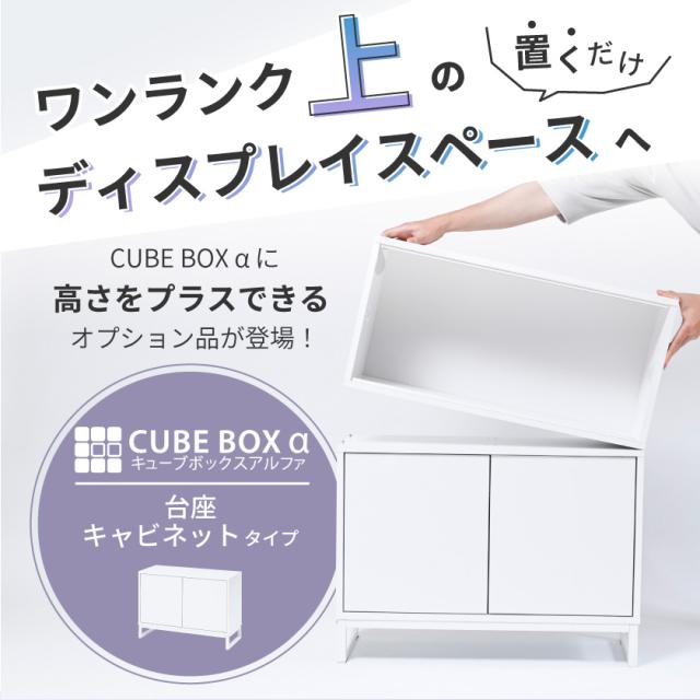 ＼ 魅せて 隠す収納 ／【オプション品】 フィギュア 飾り棚 コレクションケース ディスプレイケース スタンド 台 サイドボード リビング 大型 横長 収納 おしゃれ キューブボックスα_1