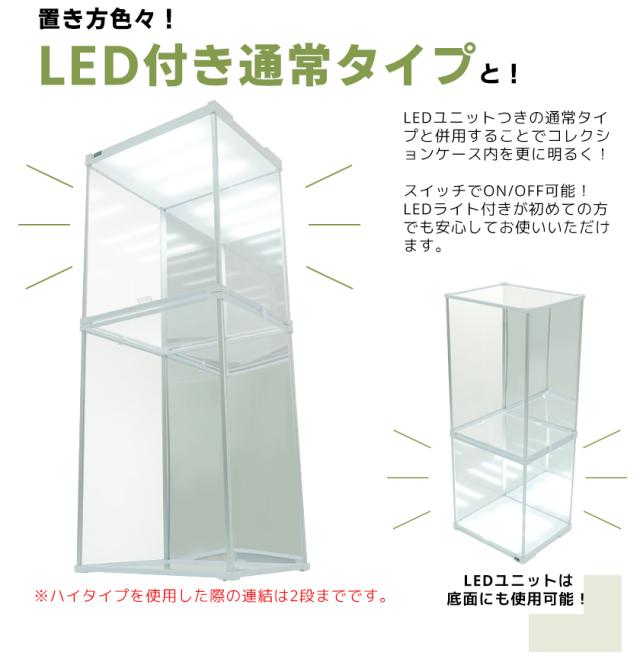 ハイタイプ登場 UVカット コレクションケース Fケース HIGH 背面ミラー
