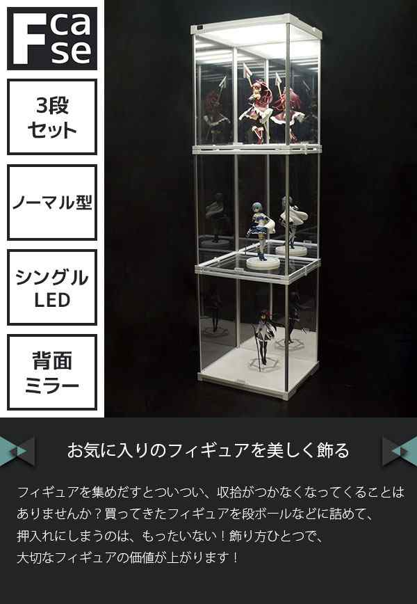 LEDと背面ミラーが醸す異空間 アクリル コレクションケース Fケース 3