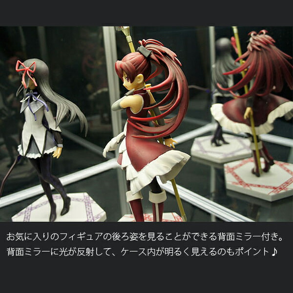 UVカット アクリル コレクションケース Fケース 3段セット・ダブルLED 背面ミラー  フィギュアケース LED コレクションラック コレクションボード アクリルケース ハイタイプ 卓上_7