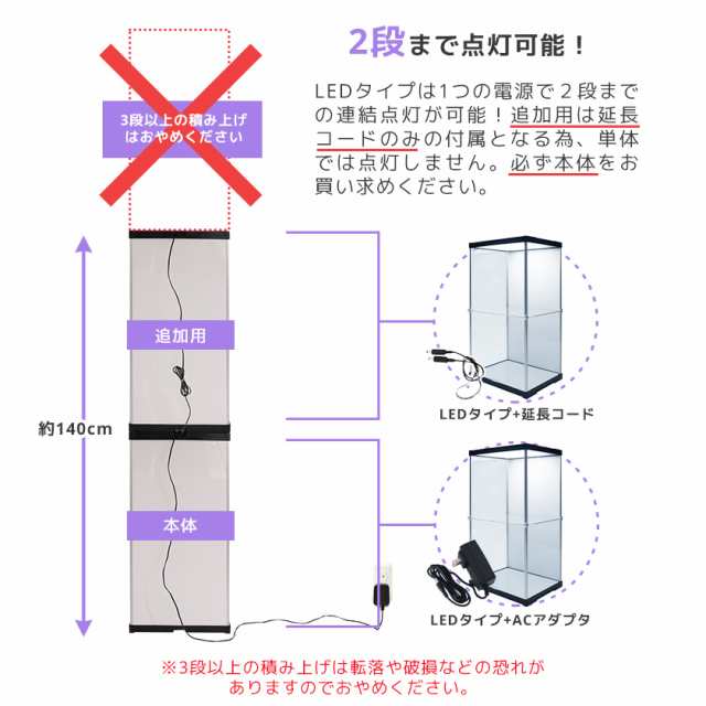 スーパーハイタイプ登場 アクリルコレクションケース J-STAGE LED