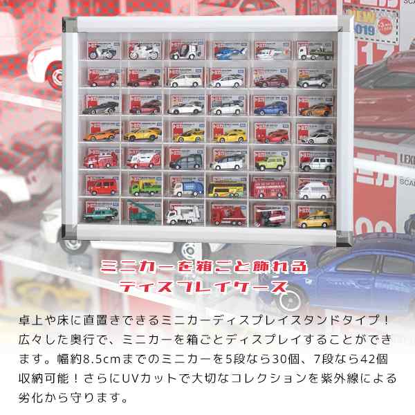 ミニカーディスプレイ 42マス スタンドタイプ 送料無料 ミニカー コレクションケース 収納ケース 収納棚 トミカ 置き型 ｕｖカット 紫外の通販はau Pay マーケット Houseboat