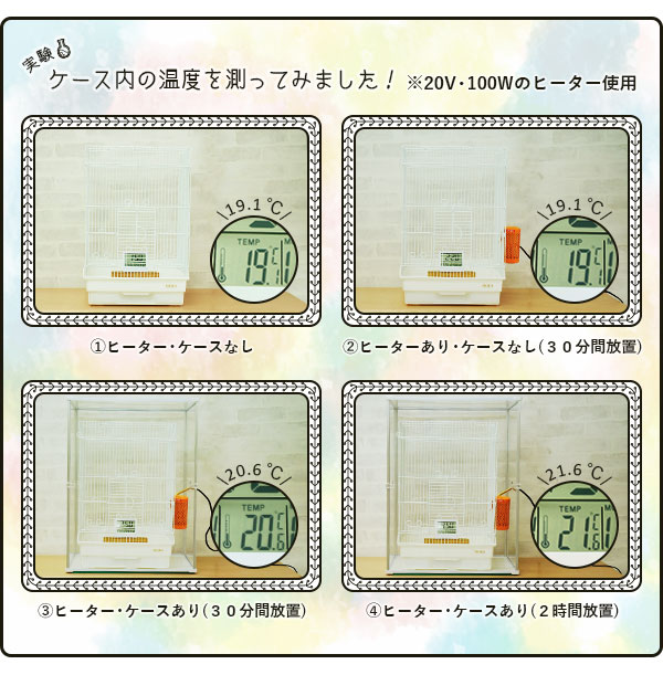 とりまる Sサイズ 鳥かご カバー バードケージ アクリル 透明 ケース 保温 防寒 カバー アクリルケージ おしゃれ 鳥 小鳥 セキセイインコ オカメインコ 文鳥 とり エアコン 風 餌 エサ 粉 羽 飛び散り 防止 保護 ケース ケージ ゲージ カバー_3