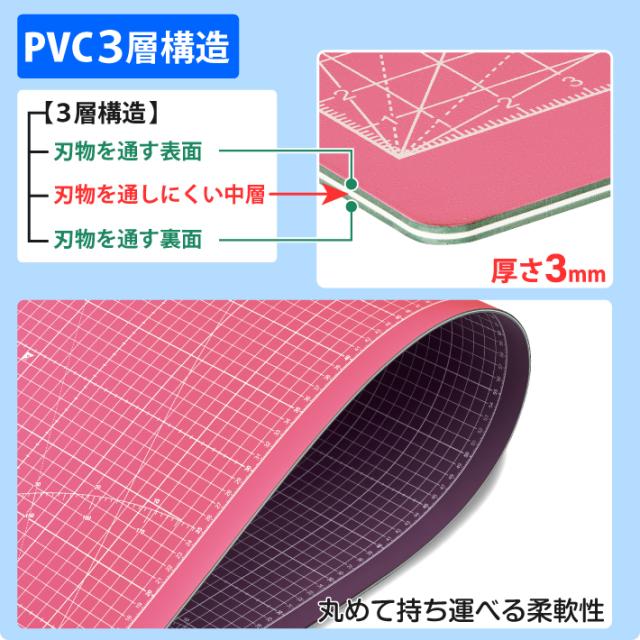 カッティングマット A0 サイズ 90cm x 120cm x 3mm 【1cm方眼】特大