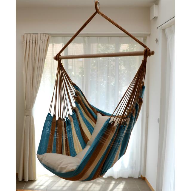 ハンモックライフ ブラジリアン チェア ハンモック フリンジ無し 室内  グランピング  キャンプ キュリアス ブラジリアン オーガニック おしゃれ タッセル ブランド コットン ハンモックライフ ブラジリアン チェア ハンモック フリンジ無し 室内