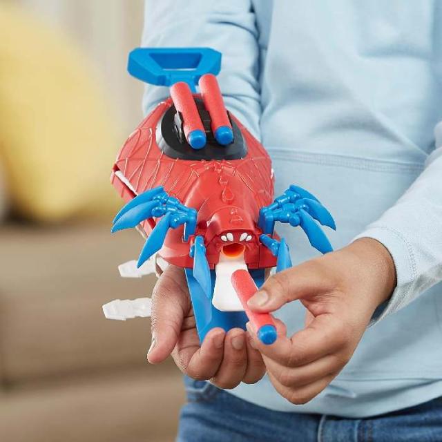 ナーフ マーベル スパイダーマン メック ストライク メカサウルス アラクノ ブラジャーはやりっ子 F6677 並行輸入品 【 ハズブロ マーベル ダーツ火器 ダーツ 人となり作目 なりきり作目 手あそび ナーフブラスター 蜘蛛 くも 】