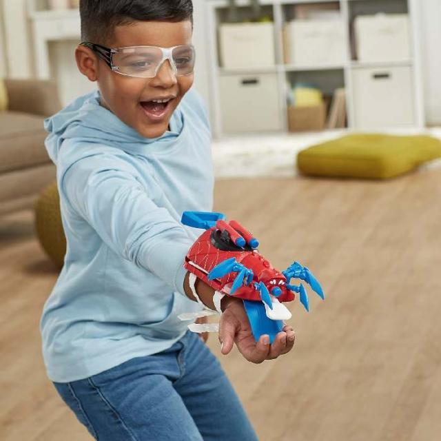 ナーフ マーベル スパイダーマン メック ストライク メカサウルス アラクノ ブラジャーはやりっ子 F6677 並行輸入品 【 ハズブロ マーベル ダーツ火器 ダーツ 人となり作目 なりきり作目 手あそび ナーフブラスター 蜘蛛 くも 】
