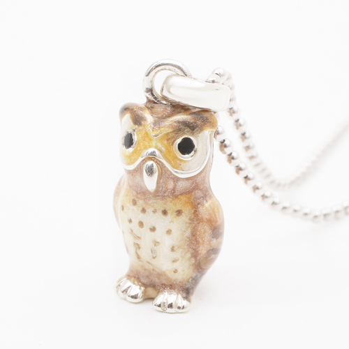 シルバーキーチャーム Owl 梟バッグチャーム ふくろうストラップ フクロウキーホルダー シルバー925 可愛いアクセサリー