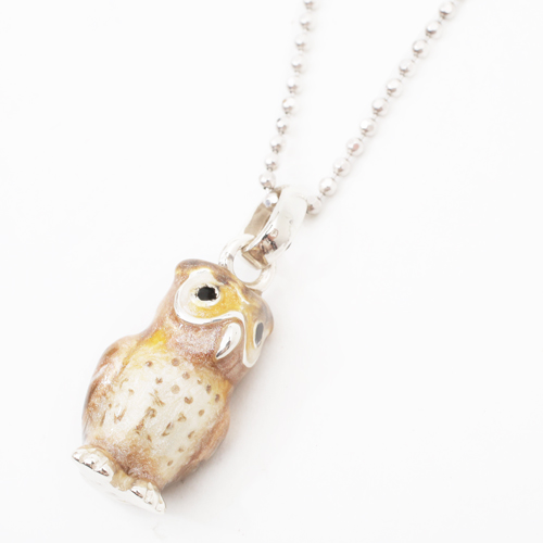 シルバーキーチャーム Owl 梟バッグチャーム ふくろうストラップ フクロウキーホルダー シルバー925 可愛いアクセサリー_1