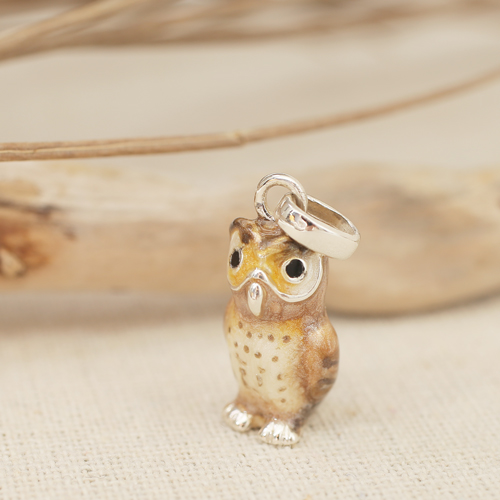 シルバーキーチャーム Owl 梟バッグチャーム ふくろうストラップ フクロウキーホルダー シルバー925 可愛いアクセサリー_7