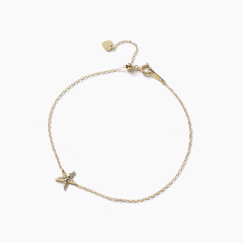 10金 ブレスレット K10 イエローゴールド 繊細チェーン シンプル