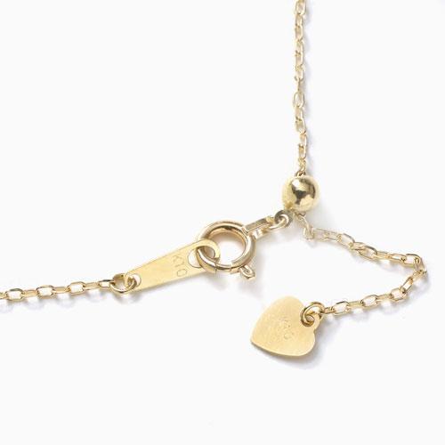 10金　イエローゴールド ハートチャーム ネックレス　2WAY使用 10金 イエローゴールド ハートチャーム ネックレス 2WAY使用 10