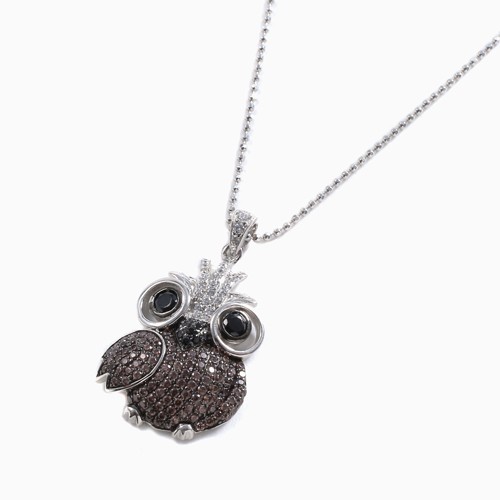 ふくろうペンダント シルバーペンダント silverネックレス 梟アクセサリー OWL