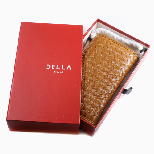 長財布 牛革財布 キャメル ブラウン 茶色 本革さいふ ラウンド