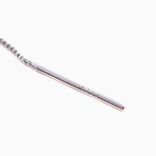 プラチナピアス キュービックジルコニアピアス Pt900 チェーンピアス アメリカン式 Platinum_1