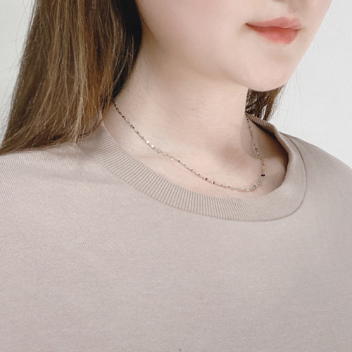 純プラチナファンタジアペタルチェーンネックレス60㎝ アジャスタ