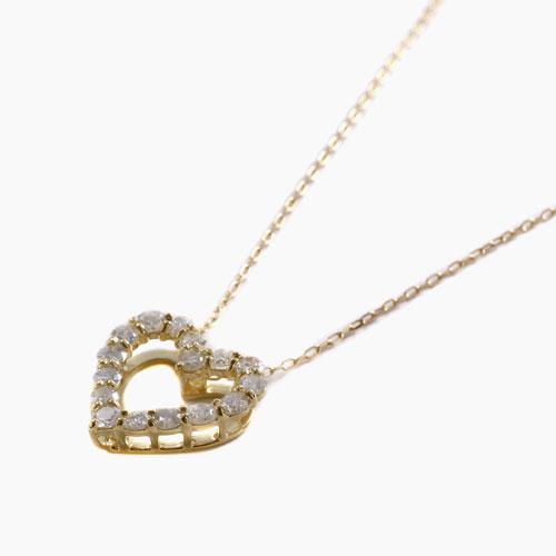 ダイヤモンド ペンダント K18 18金 アズキチェーン 4月誕生石